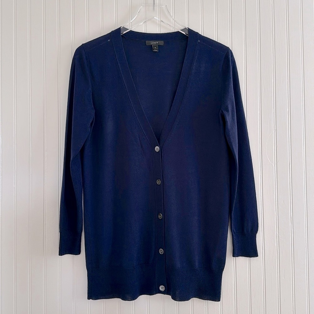J. Crew Tulle Hem Cardigan